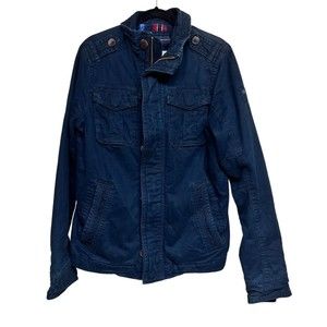 Abercrombie & Fitch Sawtooth Utility Jacket Navy Blue‎ Men’s Size Medium
